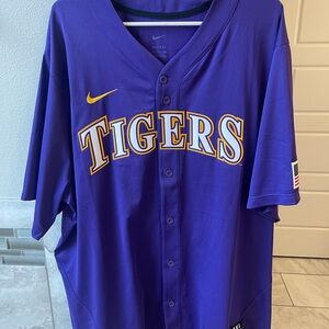 Nike Purple and Black Dri-FIT Top